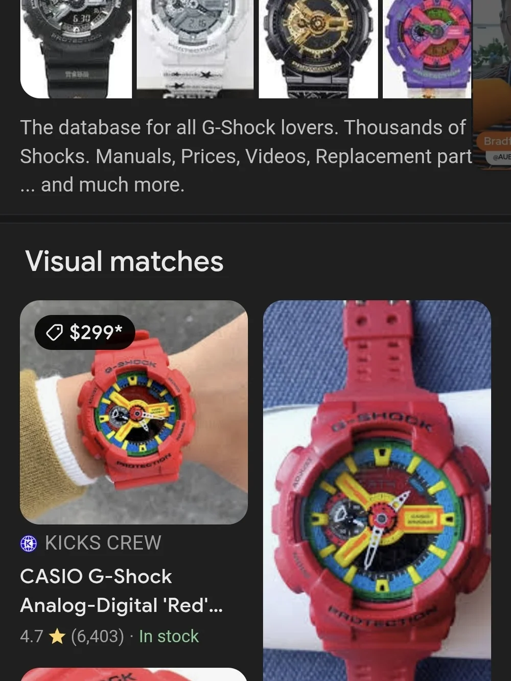 Casio G-Shock Red Multicolor Sport Watch - Picture 10 of 11